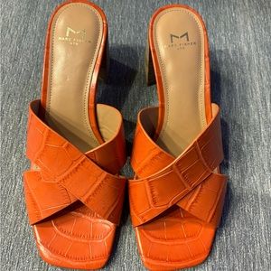 Marc Fisher Crocodile Slip-on Block Heel
